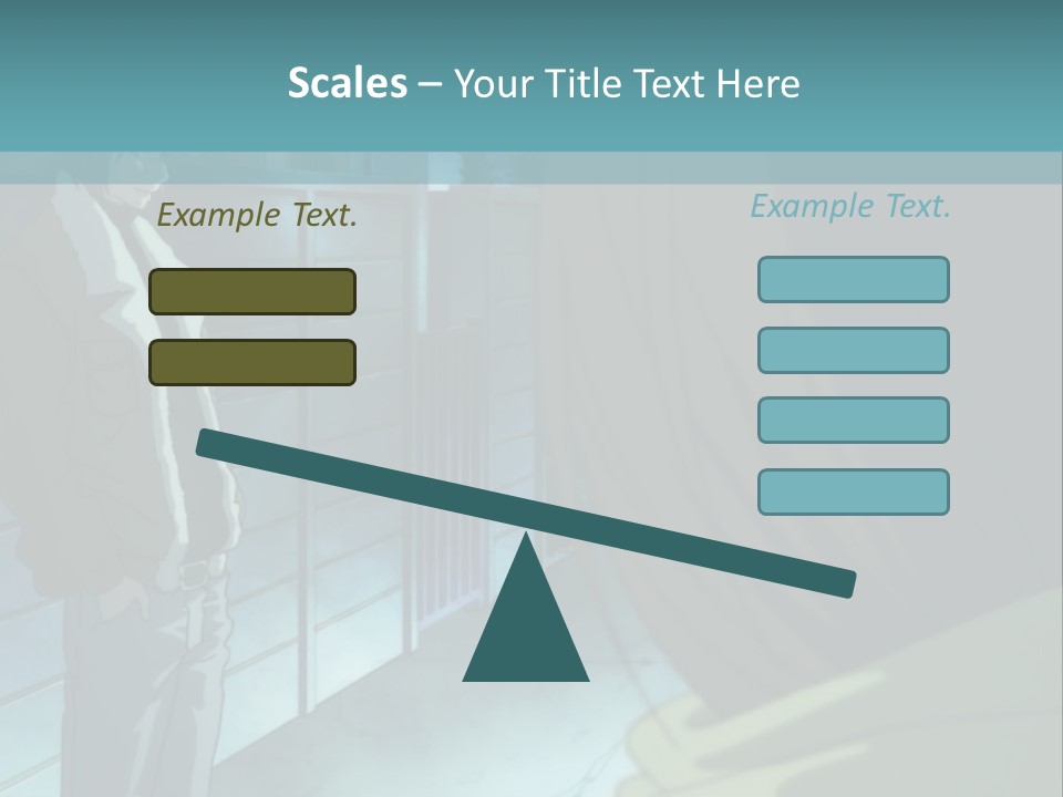 A Man Standing Next To A Woman In Front Of A Building PowerPoint Template
