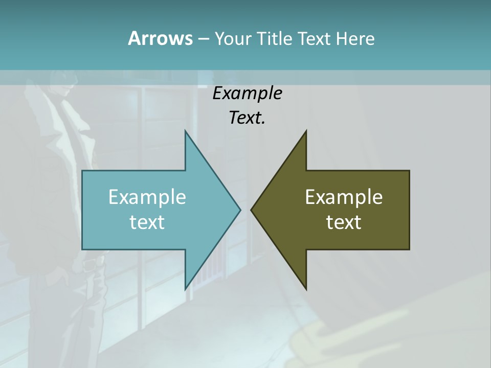A Man Standing Next To A Woman In Front Of A Building PowerPoint Template
