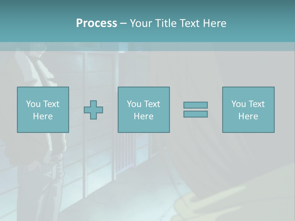 A Man Standing Next To A Woman In Front Of A Building PowerPoint Template