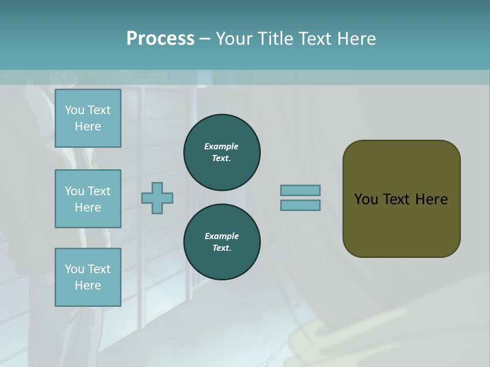 A Man Standing Next To A Woman In Front Of A Building PowerPoint Template