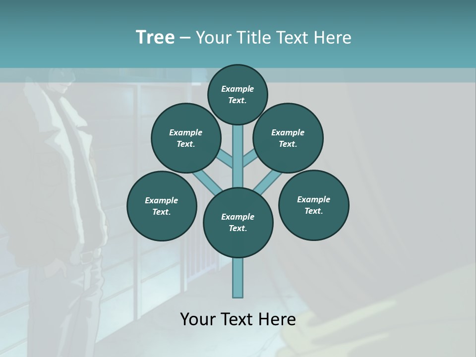 A Man Standing Next To A Woman In Front Of A Building PowerPoint Template