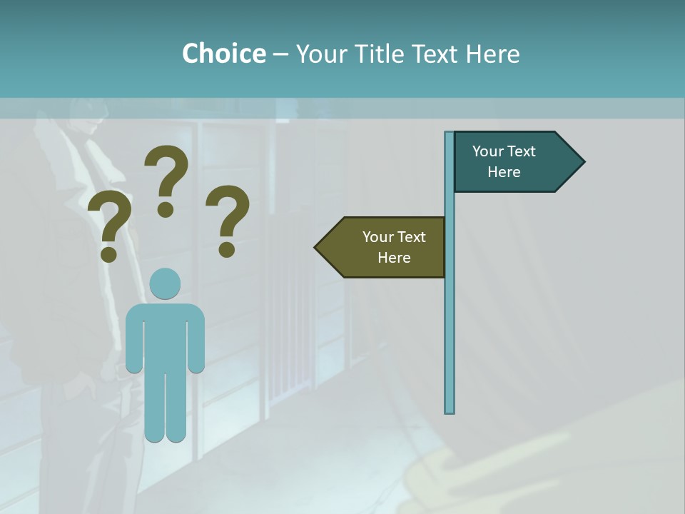 A Man Standing Next To A Woman In Front Of A Building PowerPoint Template