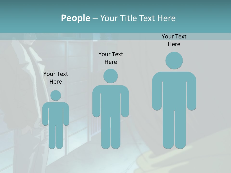 A Man Standing Next To A Woman In Front Of A Building PowerPoint Template