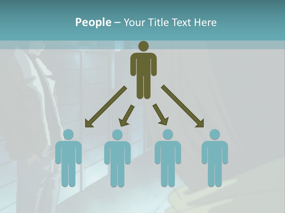 A Man Standing Next To A Woman In Front Of A Building PowerPoint Template