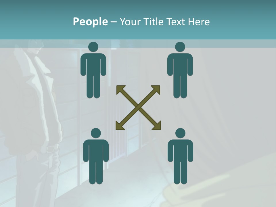 A Man Standing Next To A Woman In Front Of A Building PowerPoint Template