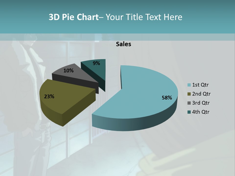 A Man Standing Next To A Woman In Front Of A Building PowerPoint Template