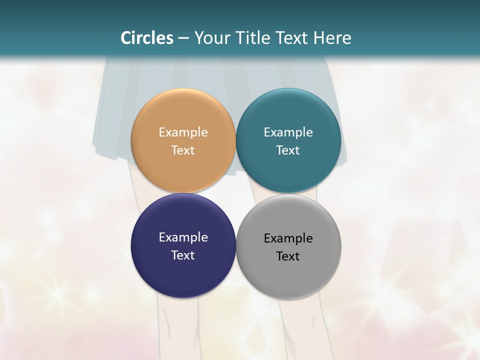 A Girl In A Blue Skirt Is Standing With Her Hands On Her Hips PowerPoint Template