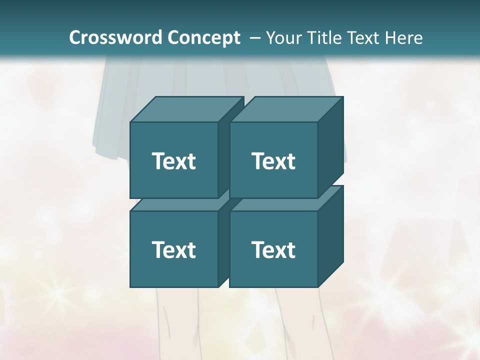 A Girl In A Blue Skirt Is Standing With Her Hands On Her Hips PowerPoint Template