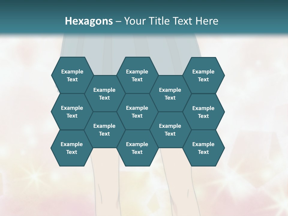 A Girl In A Blue Skirt Is Standing With Her Hands On Her Hips PowerPoint Template