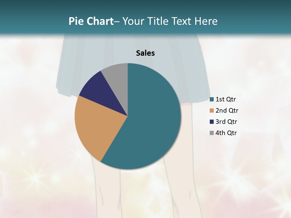 A Girl In A Blue Skirt Is Standing With Her Hands On Her Hips PowerPoint Template