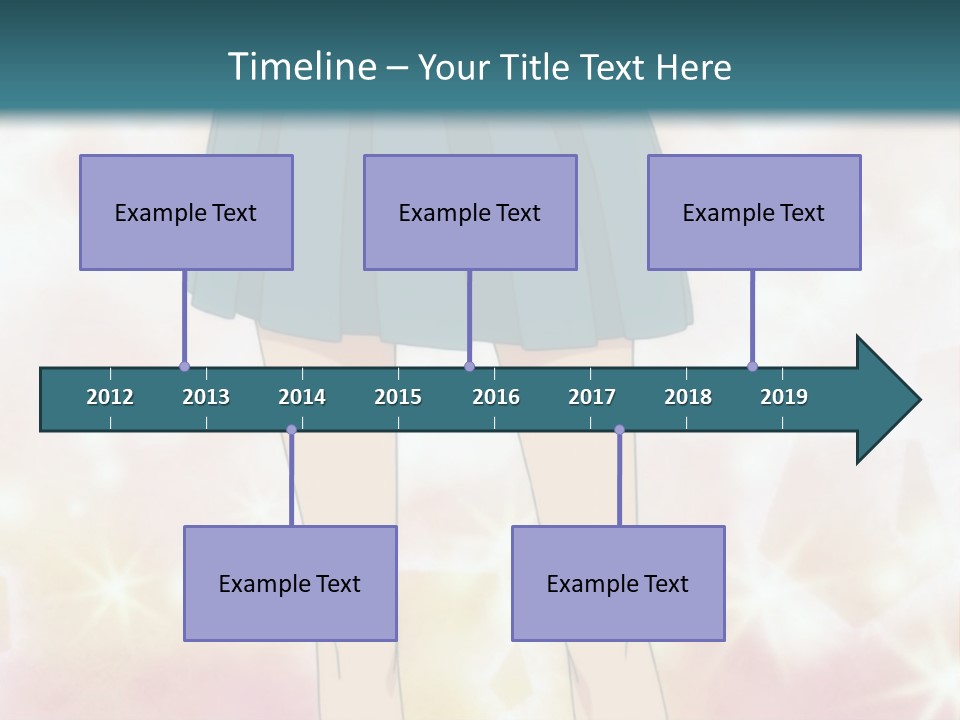 A Girl In A Blue Skirt Is Standing With Her Hands On Her Hips PowerPoint Template