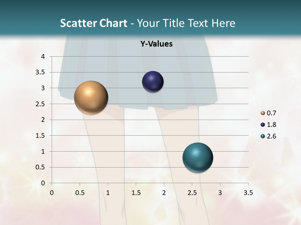 A Girl In A Blue Skirt Is Standing With Her Hands On Her Hips PowerPoint Template