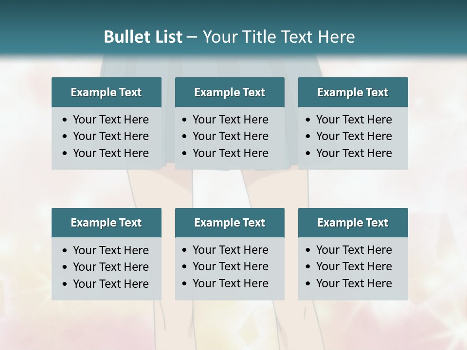 A Girl In A Blue Skirt Is Standing With Her Hands On Her Hips PowerPoint Template