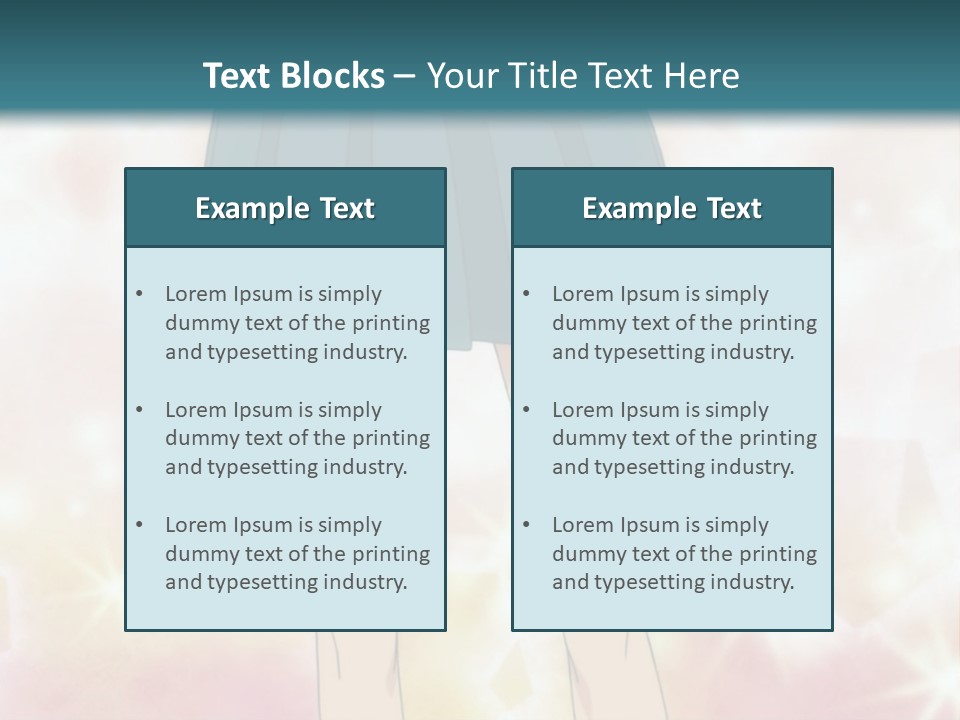 A Girl In A Blue Skirt Is Standing With Her Hands On Her Hips PowerPoint Template