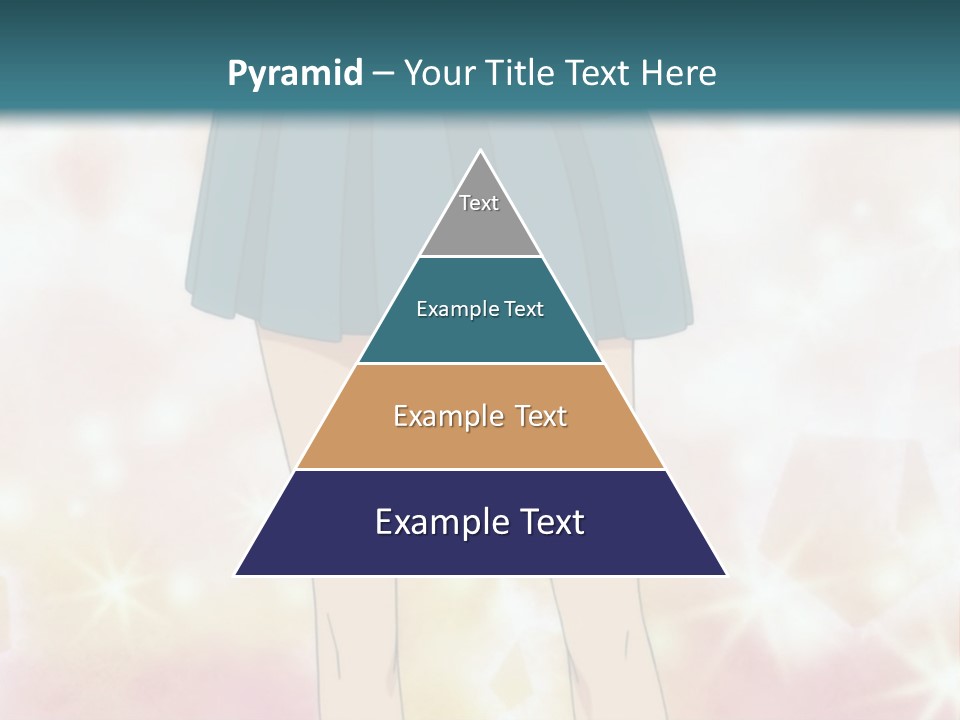 A Girl In A Blue Skirt Is Standing With Her Hands On Her Hips PowerPoint Template