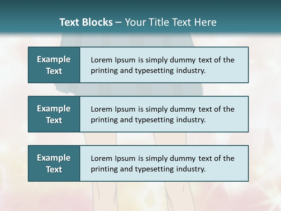 A Girl In A Blue Skirt Is Standing With Her Hands On Her Hips PowerPoint Template