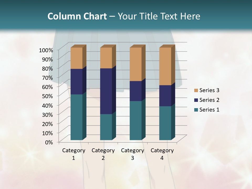 A Girl In A Blue Skirt Is Standing With Her Hands On Her Hips PowerPoint Template
