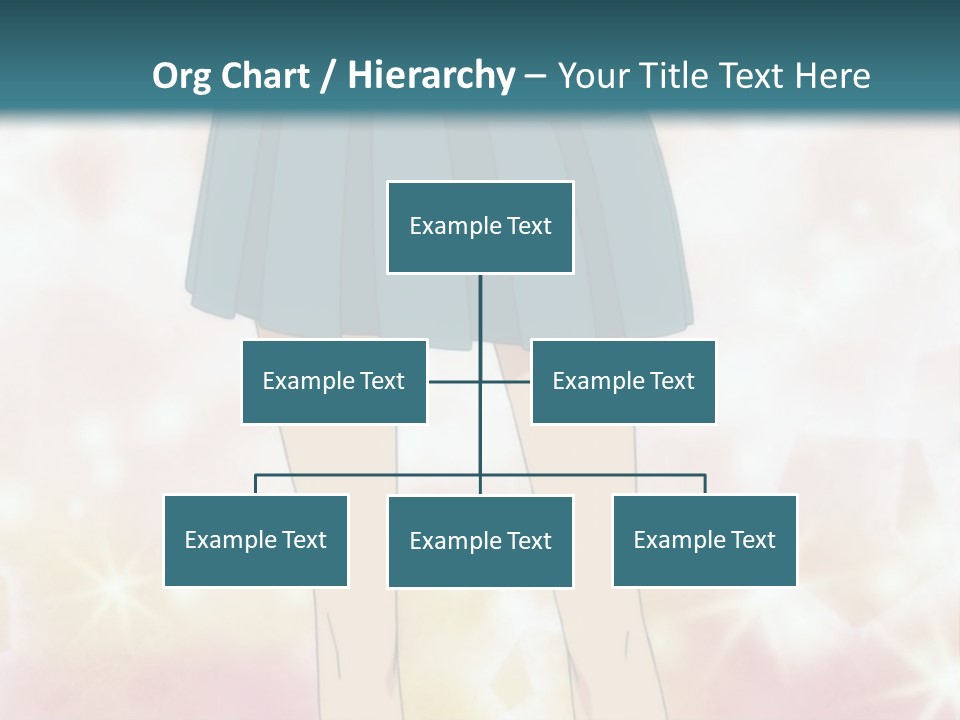 A Girl In A Blue Skirt Is Standing With Her Hands On Her Hips PowerPoint Template