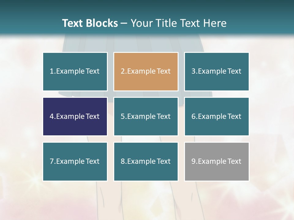 A Girl In A Blue Skirt Is Standing With Her Hands On Her Hips PowerPoint Template