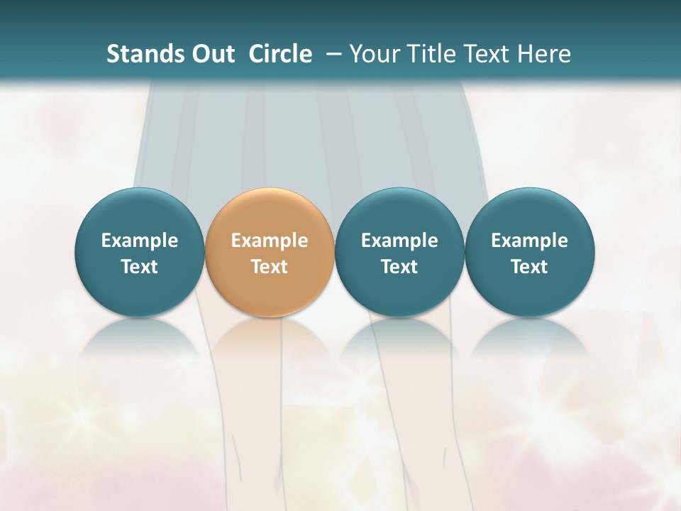 A Girl In A Blue Skirt Is Standing With Her Hands On Her Hips PowerPoint Template