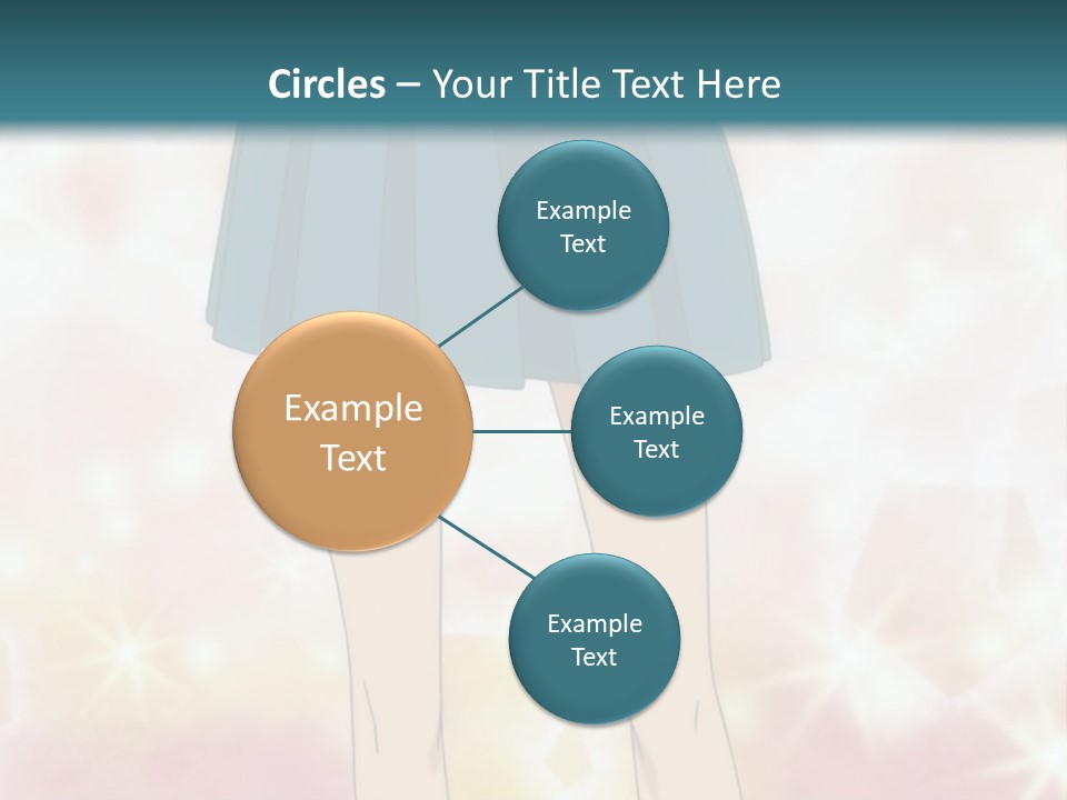 A Girl In A Blue Skirt Is Standing With Her Hands On Her Hips PowerPoint Template