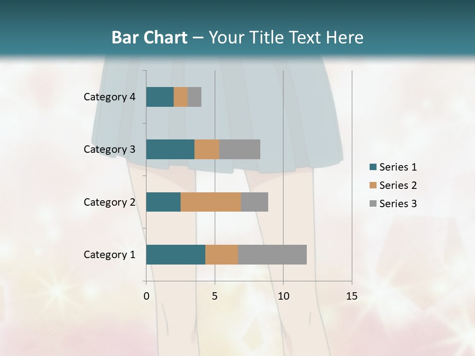 A Girl In A Blue Skirt Is Standing With Her Hands On Her Hips PowerPoint Template