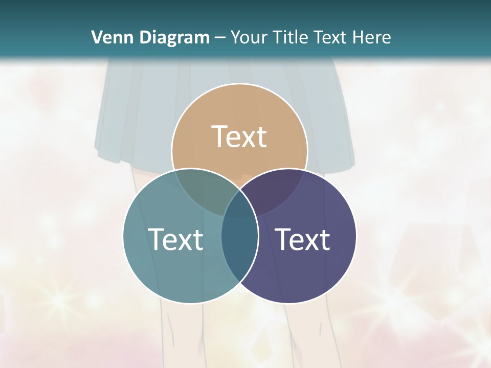 A Girl In A Blue Skirt Is Standing With Her Hands On Her Hips PowerPoint Template