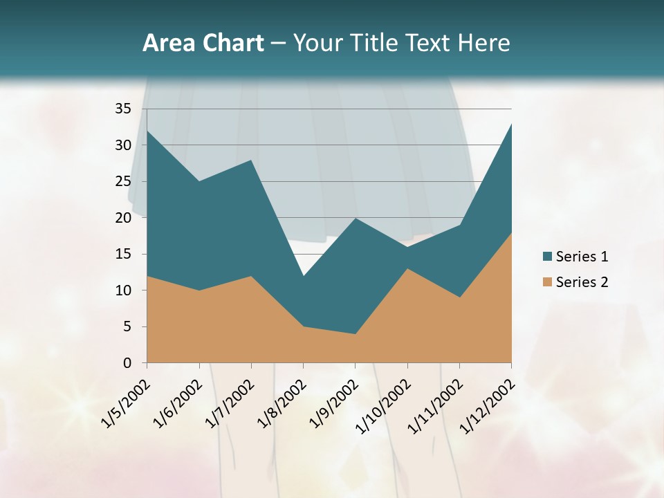 A Girl In A Blue Skirt Is Standing With Her Hands On Her Hips PowerPoint Template