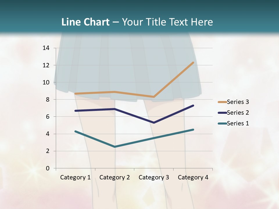A Girl In A Blue Skirt Is Standing With Her Hands On Her Hips PowerPoint Template