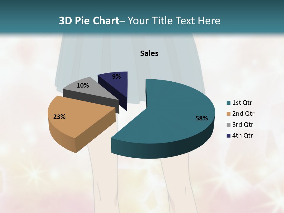 A Girl In A Blue Skirt Is Standing With Her Hands On Her Hips PowerPoint Template