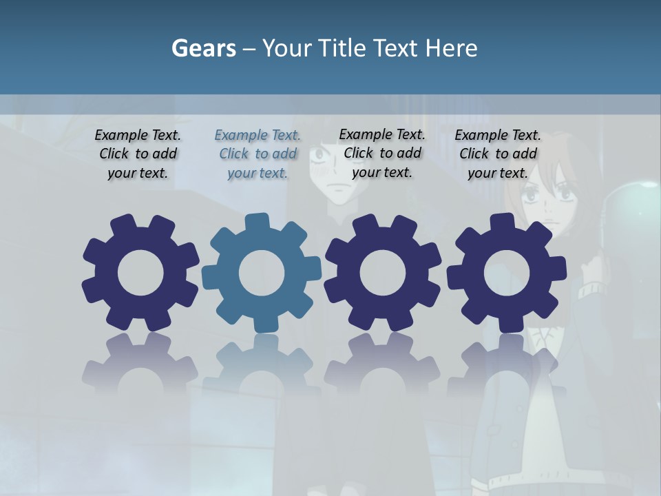 A Couple Of People Standing Next To Each Other PowerPoint Template