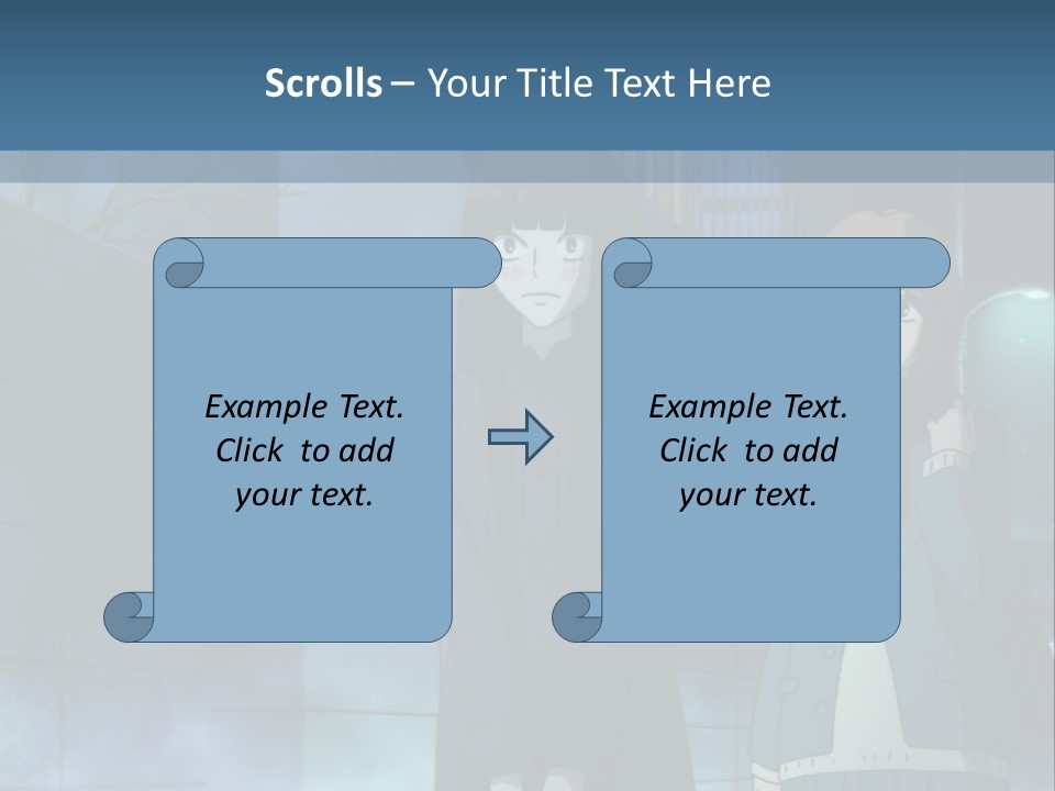 A Couple Of People Standing Next To Each Other PowerPoint Template
