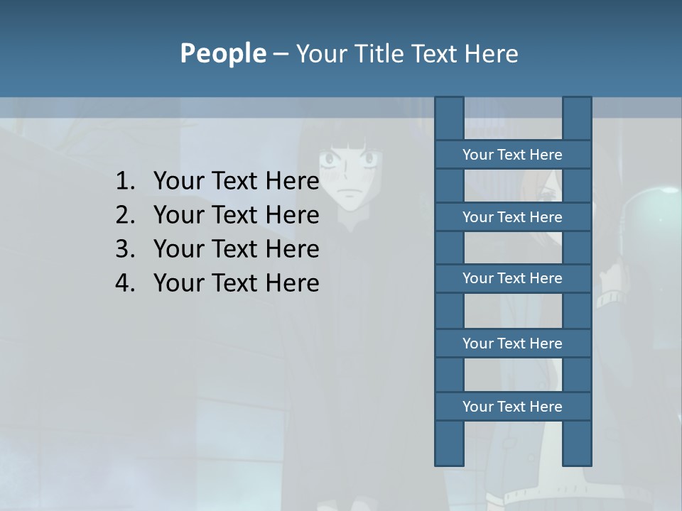 A Couple Of People Standing Next To Each Other PowerPoint Template