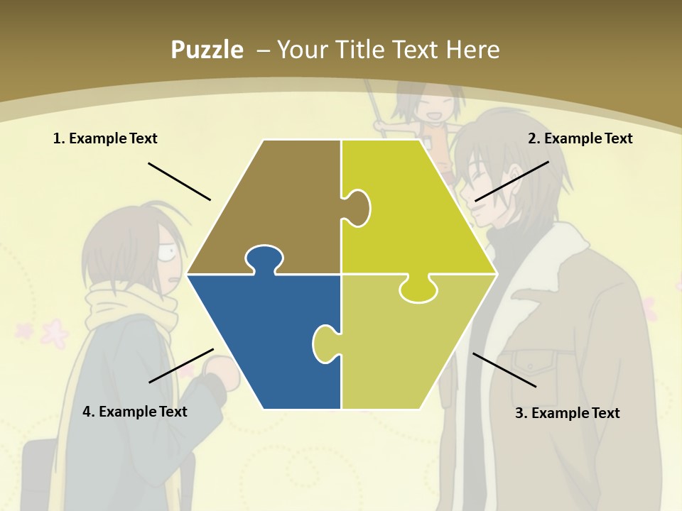 A Couple Of People Standing Next To Each Other PowerPoint Template