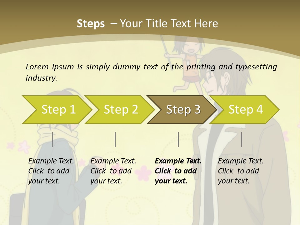 A Couple Of People Standing Next To Each Other PowerPoint Template