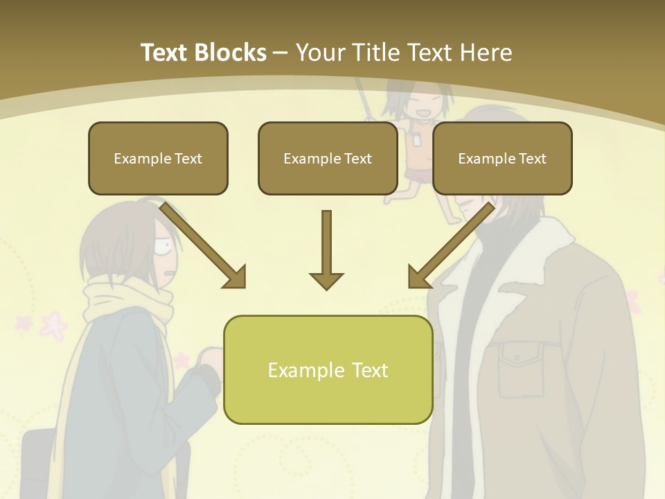 A Couple Of People Standing Next To Each Other PowerPoint Template