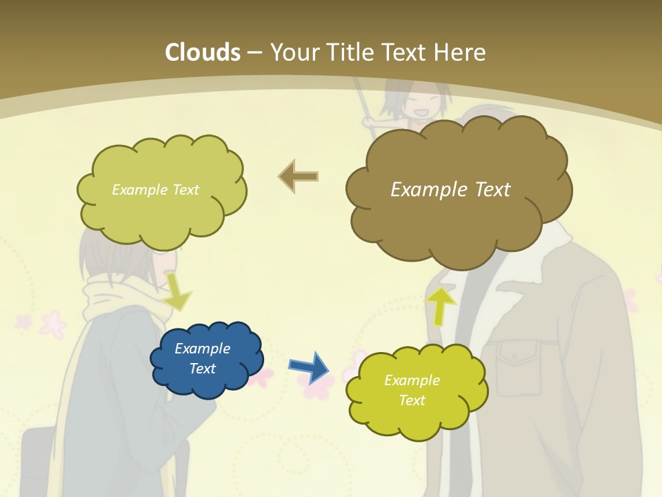 A Couple Of People Standing Next To Each Other PowerPoint Template