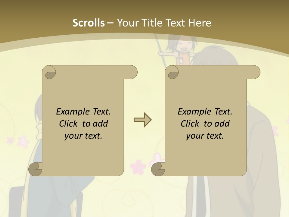 A Couple Of People Standing Next To Each Other PowerPoint Template