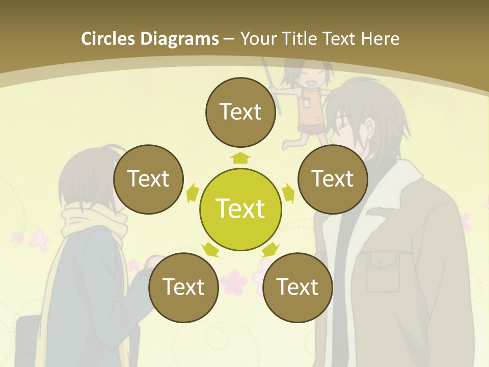 A Couple Of People Standing Next To Each Other PowerPoint Template