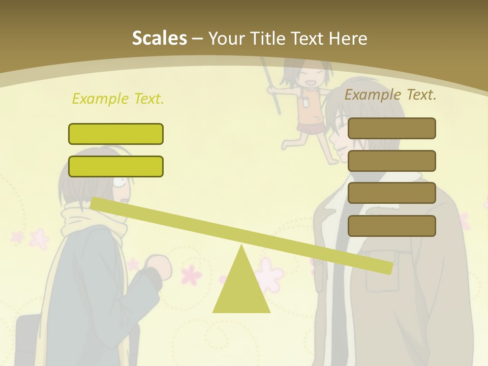 A Couple Of People Standing Next To Each Other PowerPoint Template