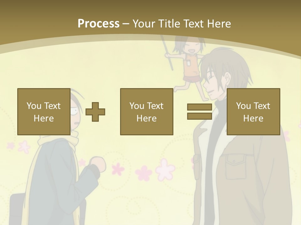 A Couple Of People Standing Next To Each Other PowerPoint Template