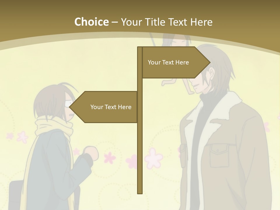 A Couple Of People Standing Next To Each Other PowerPoint Template