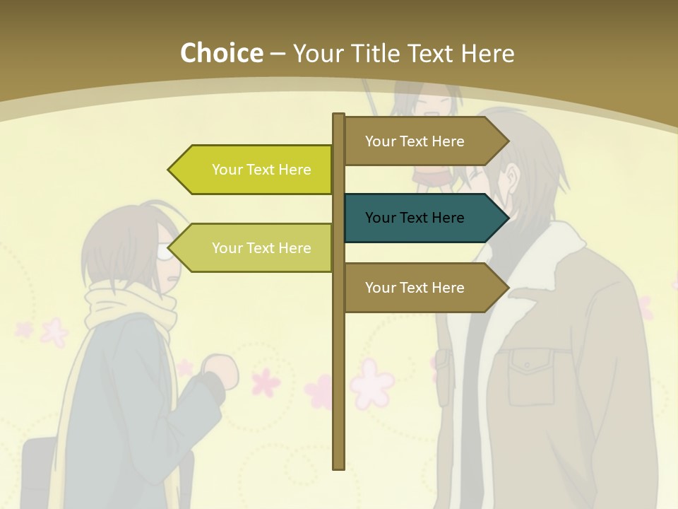 A Couple Of People Standing Next To Each Other PowerPoint Template
