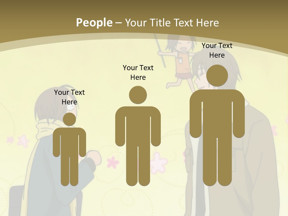 A Couple Of People Standing Next To Each Other PowerPoint Template
