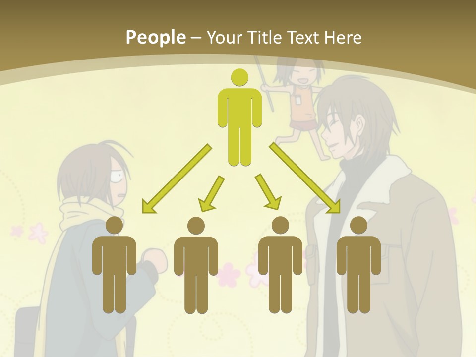 A Couple Of People Standing Next To Each Other PowerPoint Template