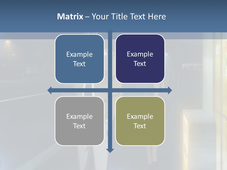 A Man And Woman Walking Down A Street At Night PowerPoint Template