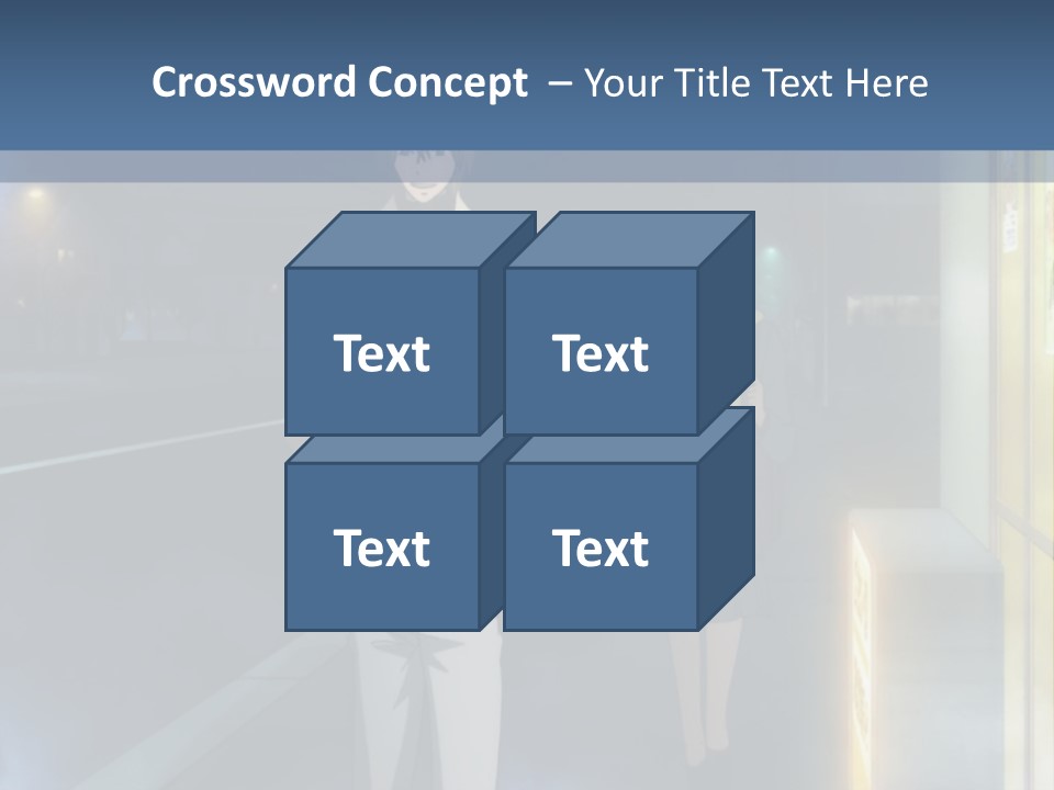 A Man And Woman Walking Down A Street At Night PowerPoint Template