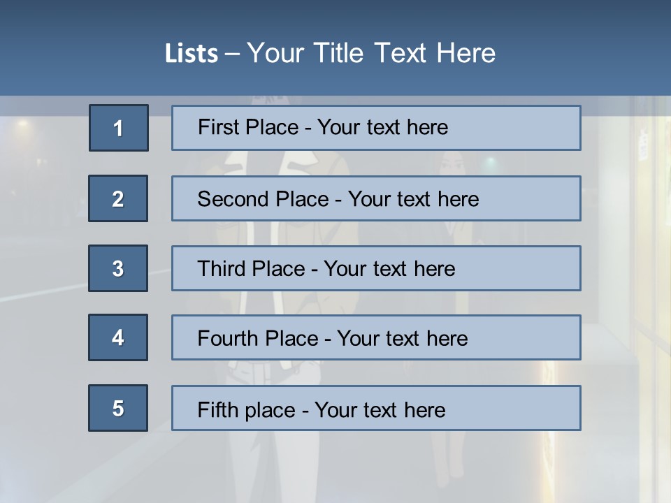 A Man And Woman Walking Down A Street At Night PowerPoint Template