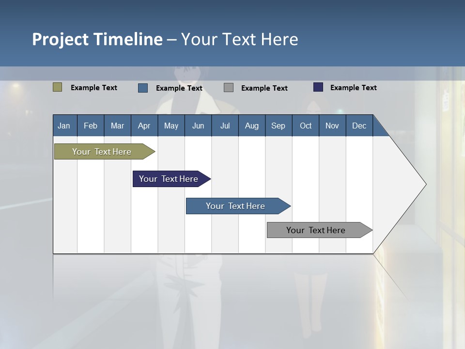A Man And Woman Walking Down A Street At Night PowerPoint Template
