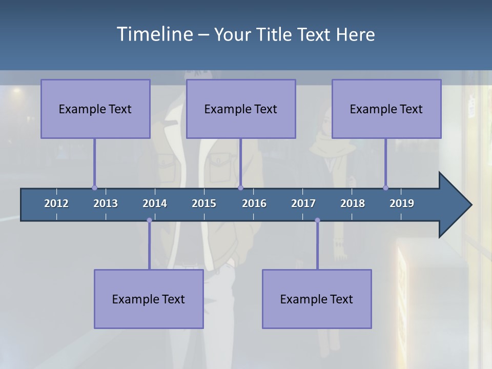 A Man And Woman Walking Down A Street At Night PowerPoint Template
